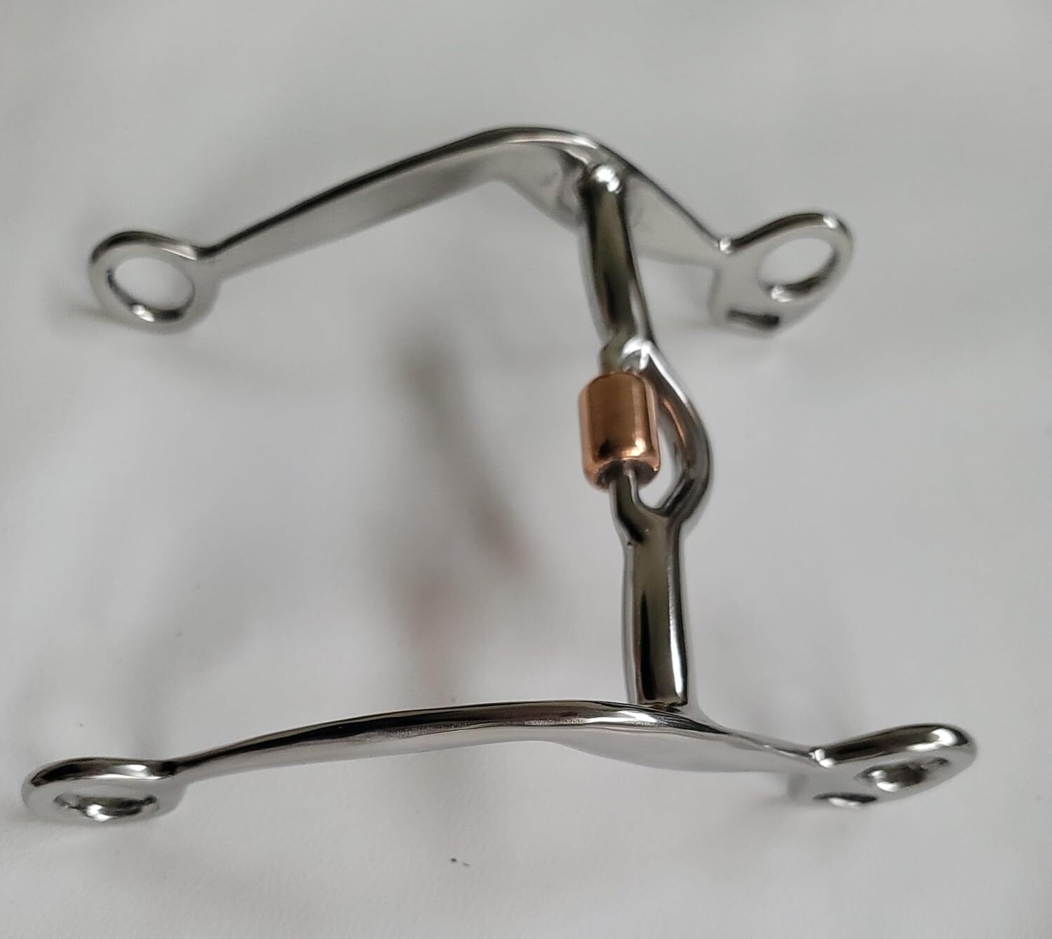 Western SS Med Port Roller Curb Bit