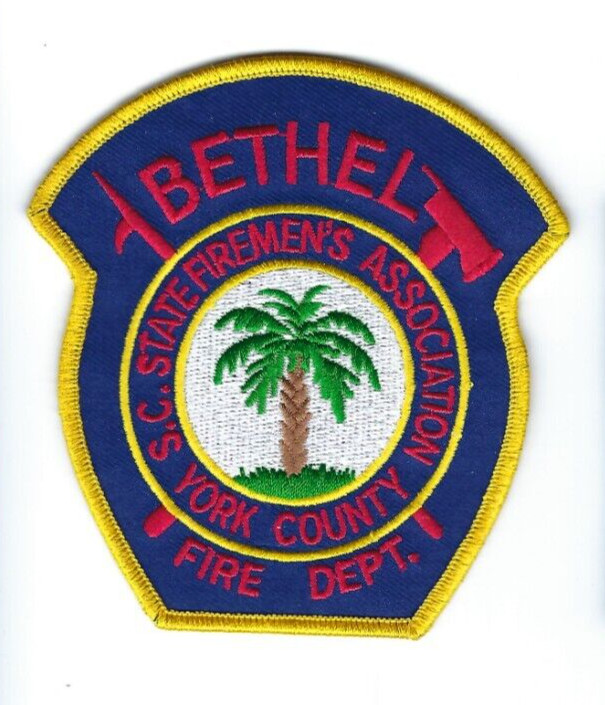 Bethel State Firemen's Association (York County) SC South Carolina patch - NEW!