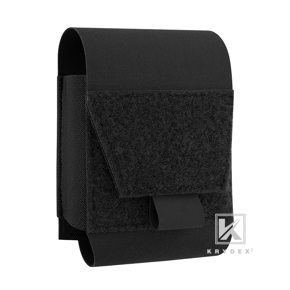 KRYDEX Tactical Handcuff Case Low Profile Cuff Pouch Black for MOLLE / Duty Belt