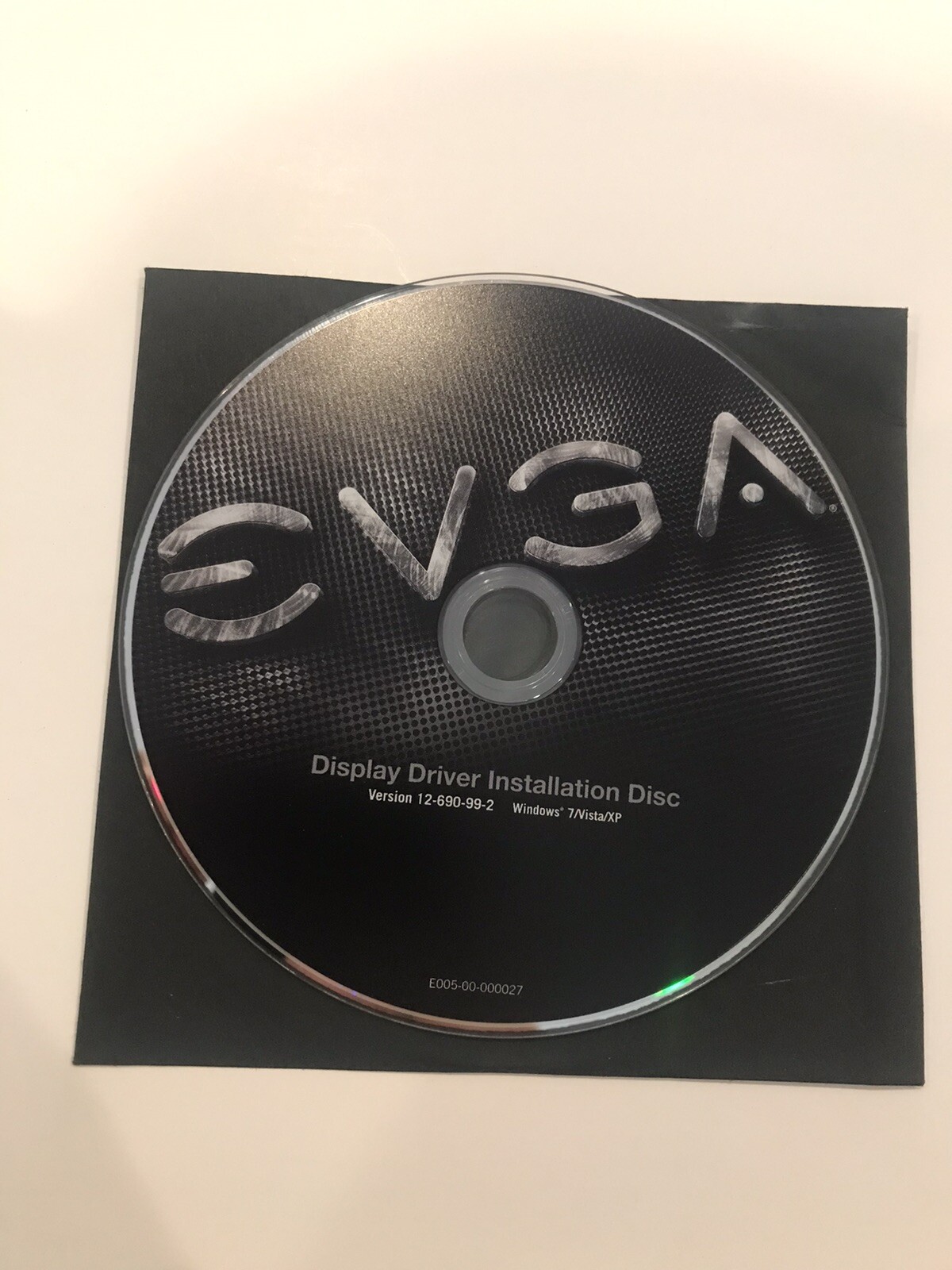 EVGA Version 12-690-99-2 display driver installation cd Disc
