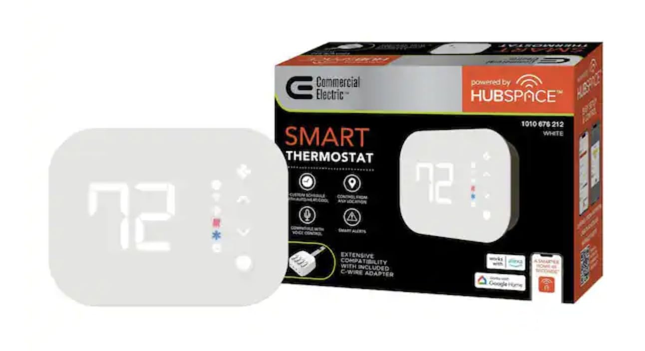 Commercial Electric Wi-Fi and Bluetooth Enabled Smart Programmable Thermostat wi