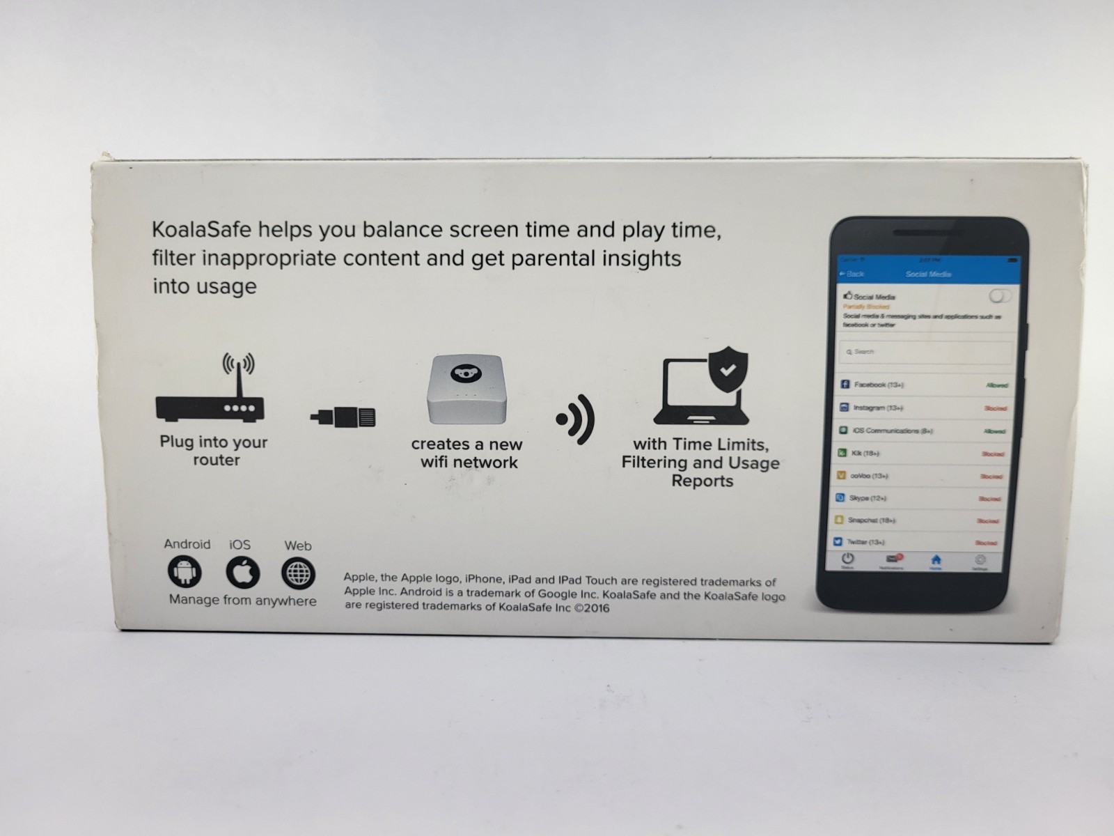 KoalaSafe With Parental Control WiFi Access Point