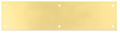 CRL Polished Brass 3-1/2" x 15" Push Plate, Protects Doors, Beveled Edges
