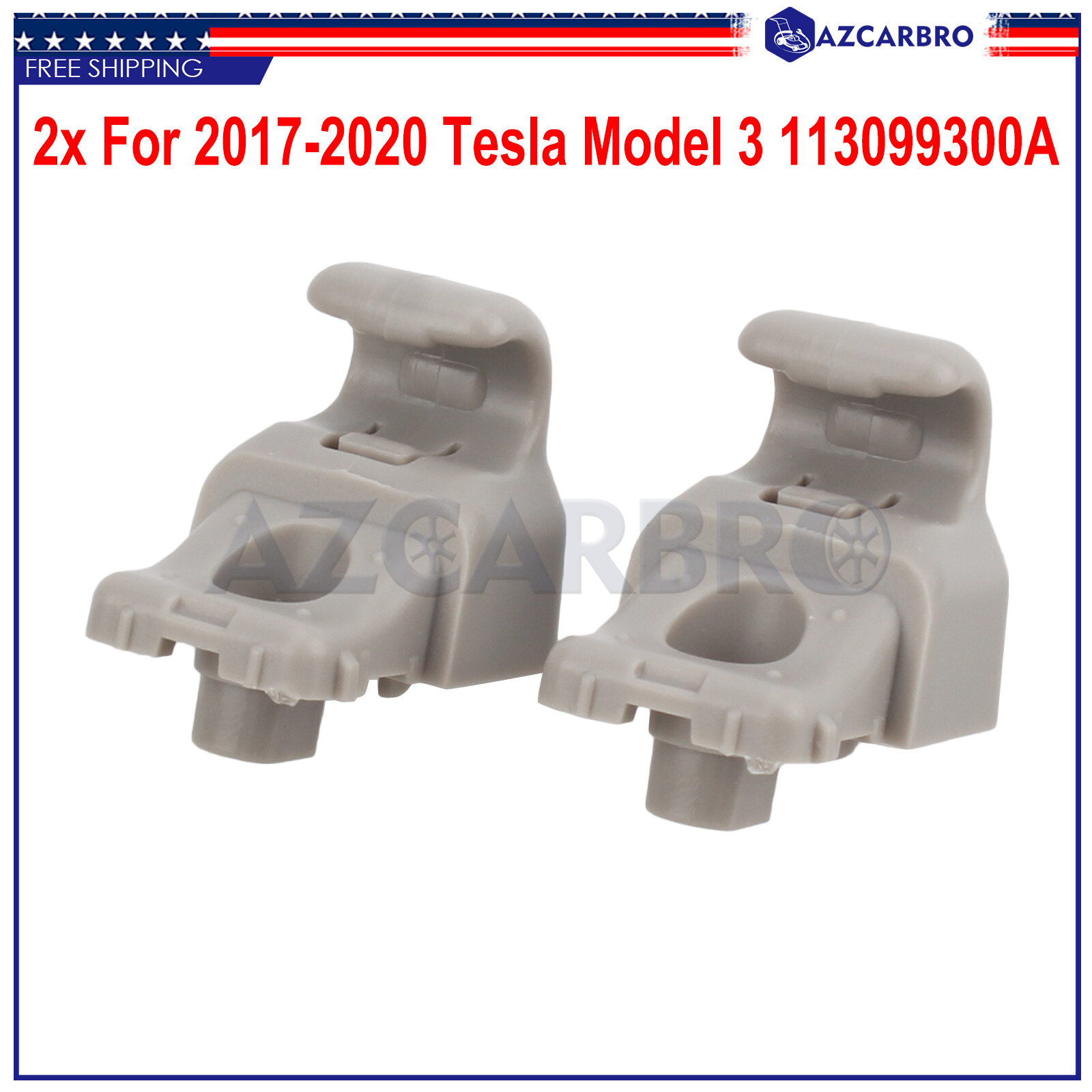 2X Sun Visor Replacement Clips Repair For 2017-2020 Tesla Model 3 Sun Visor Hook