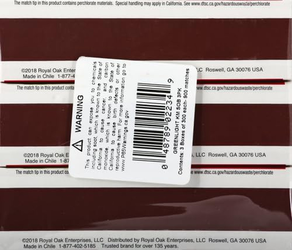 Greenlight Strike on Box Matches, 300 Count, 3 Pack