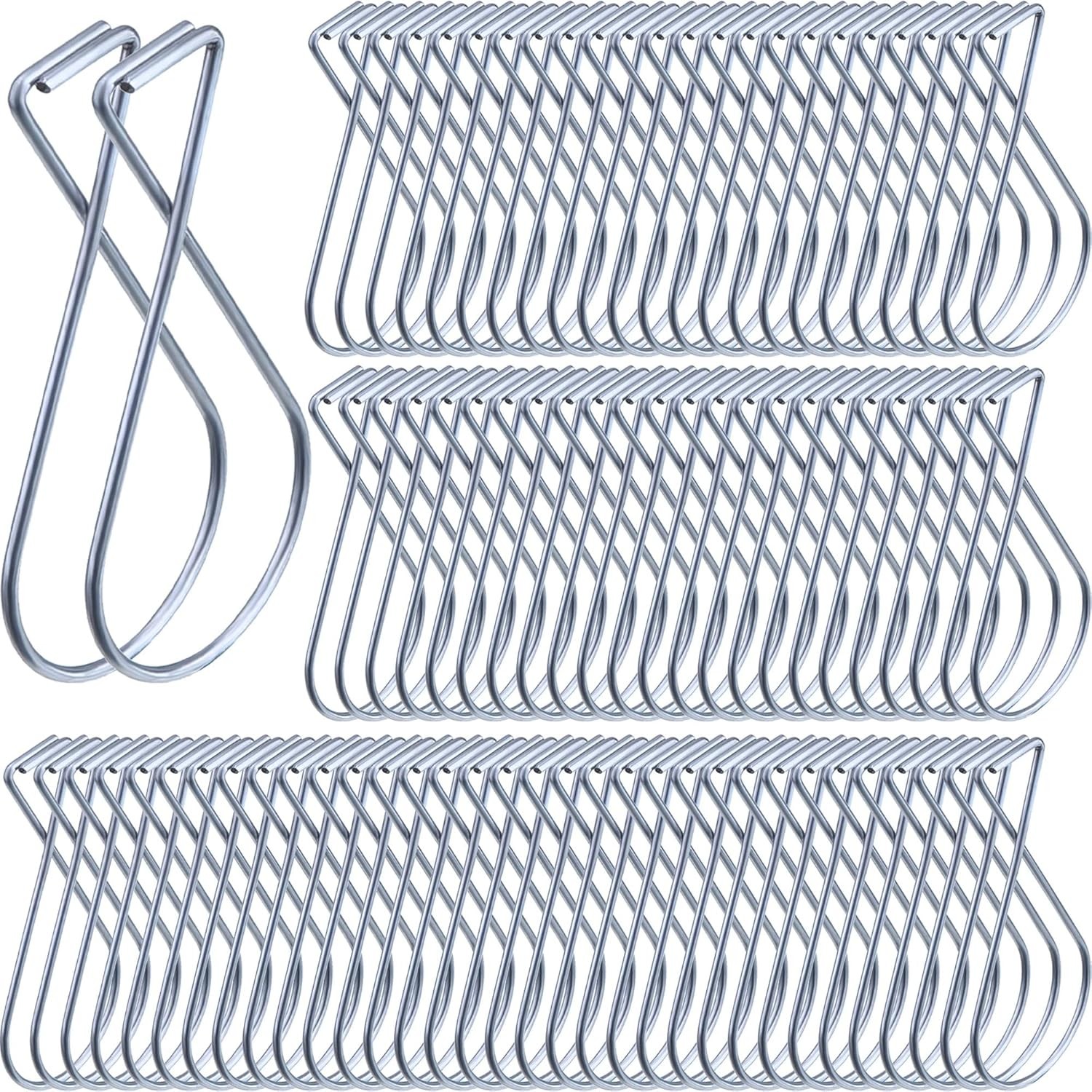 Outus 30 Packs Hook Clips Ceiling Tile Hooks T-bar Drop Silver