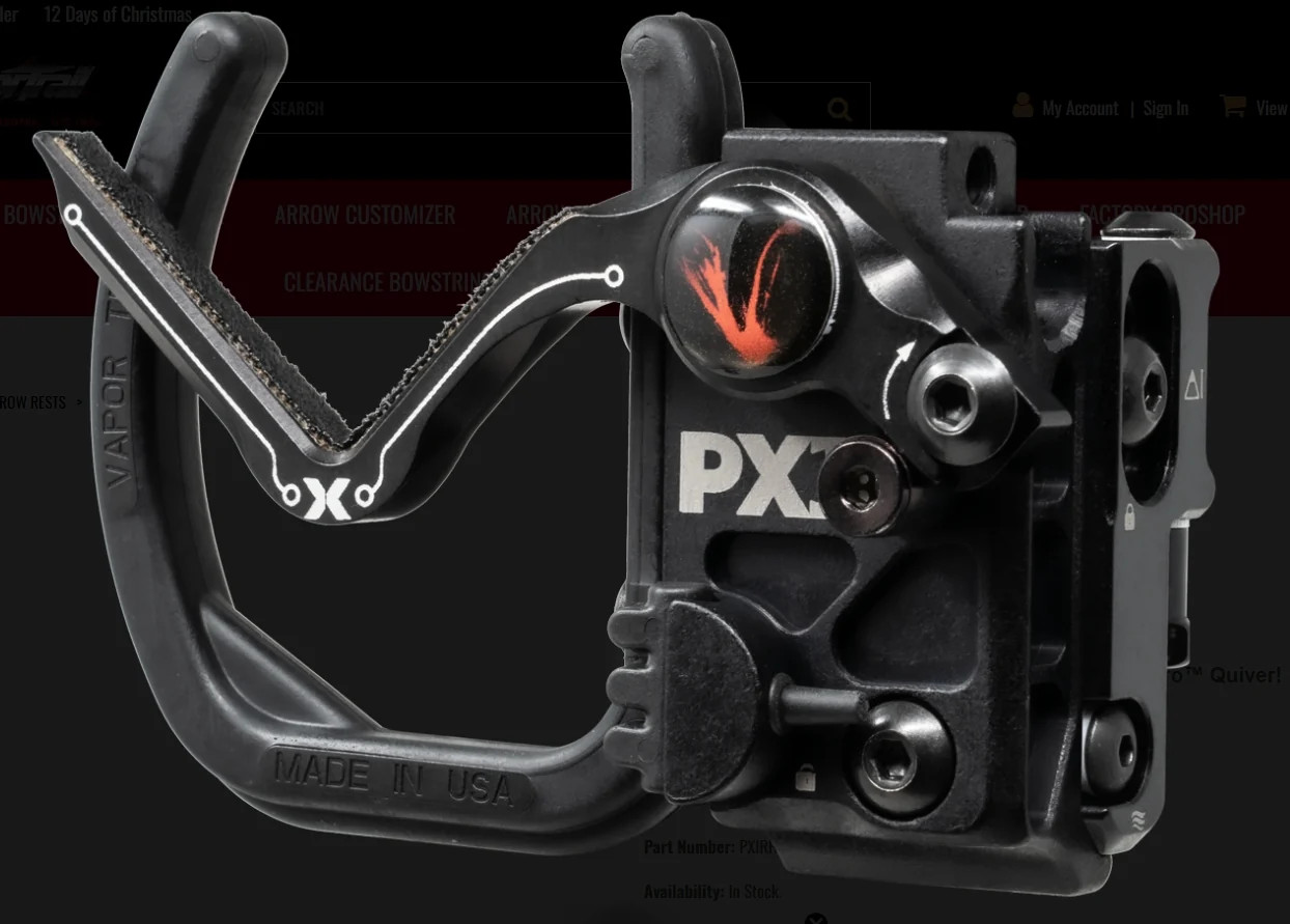 Vapor Trail PXI Integrate Limb Driven Arrow Rest LH