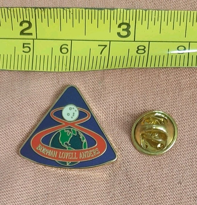 Apollo 8 Borman Lovell Anders NASA Space Mission Crew Enamel Lapel Pin