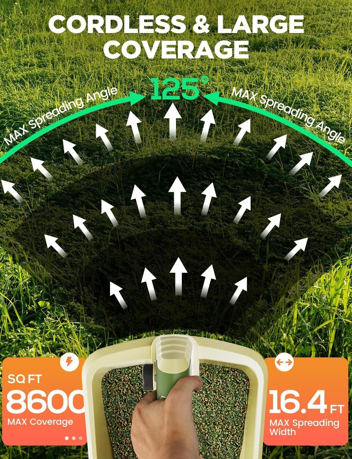 MetryGrow Handheld Seed Spreader