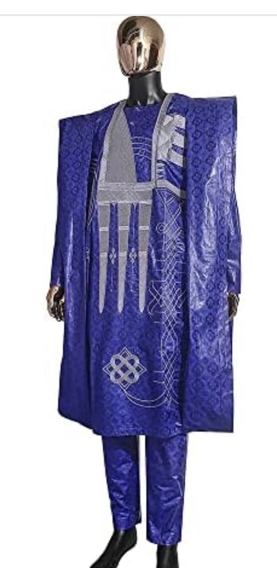 African Men 3 Pcs Dashiki Agbada