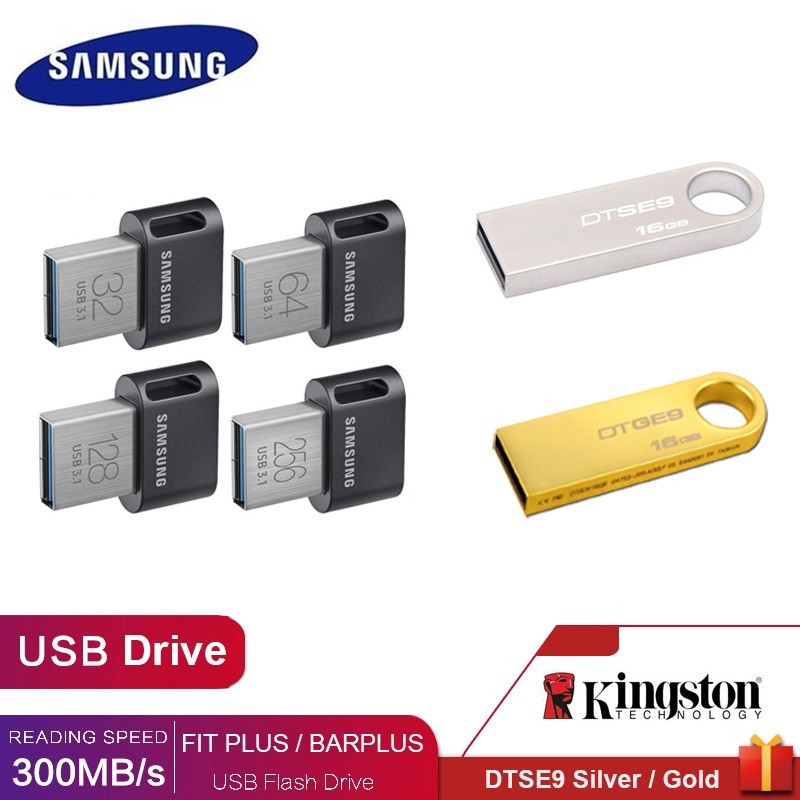 Samsung Fitplus USB 3.1 UDisk Kingston DTSE9 USB2.0 Flash Drive Memory Stick Lot