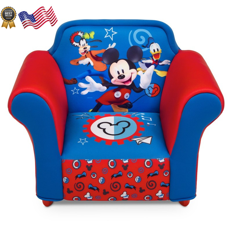 Kids Disney Mickey Mouse Chair Upholstered Armchair Chair For Toddler GIFT