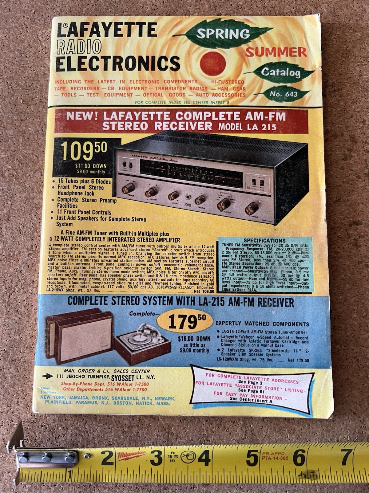 Vintage 1960’s Lafayette Radio Electronics Catalog
