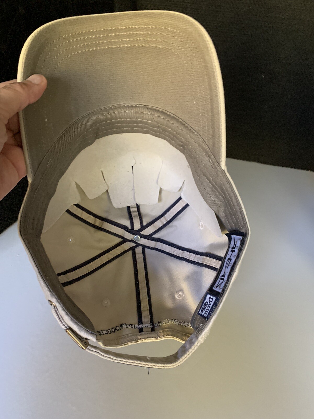 3M Open Minneapolis Beige Golf Hat. Adjustable Strap Back Patch Logo Post It