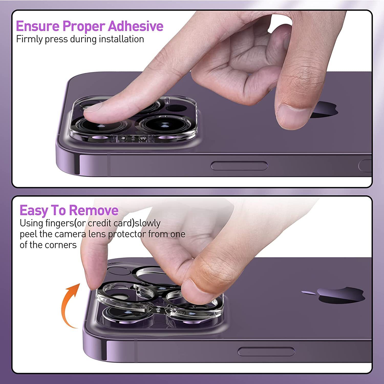 For iPhone 15 14 13 12 11 Pro Max Tempered Glass Screen Camera Protector
