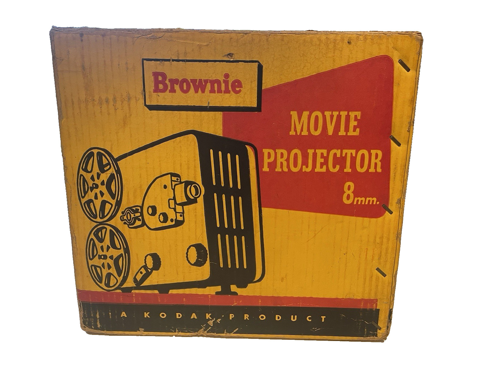 Vintage Kodak Brownie 8mm Movie Projector No. 196 w/ Original Case & Box Reel