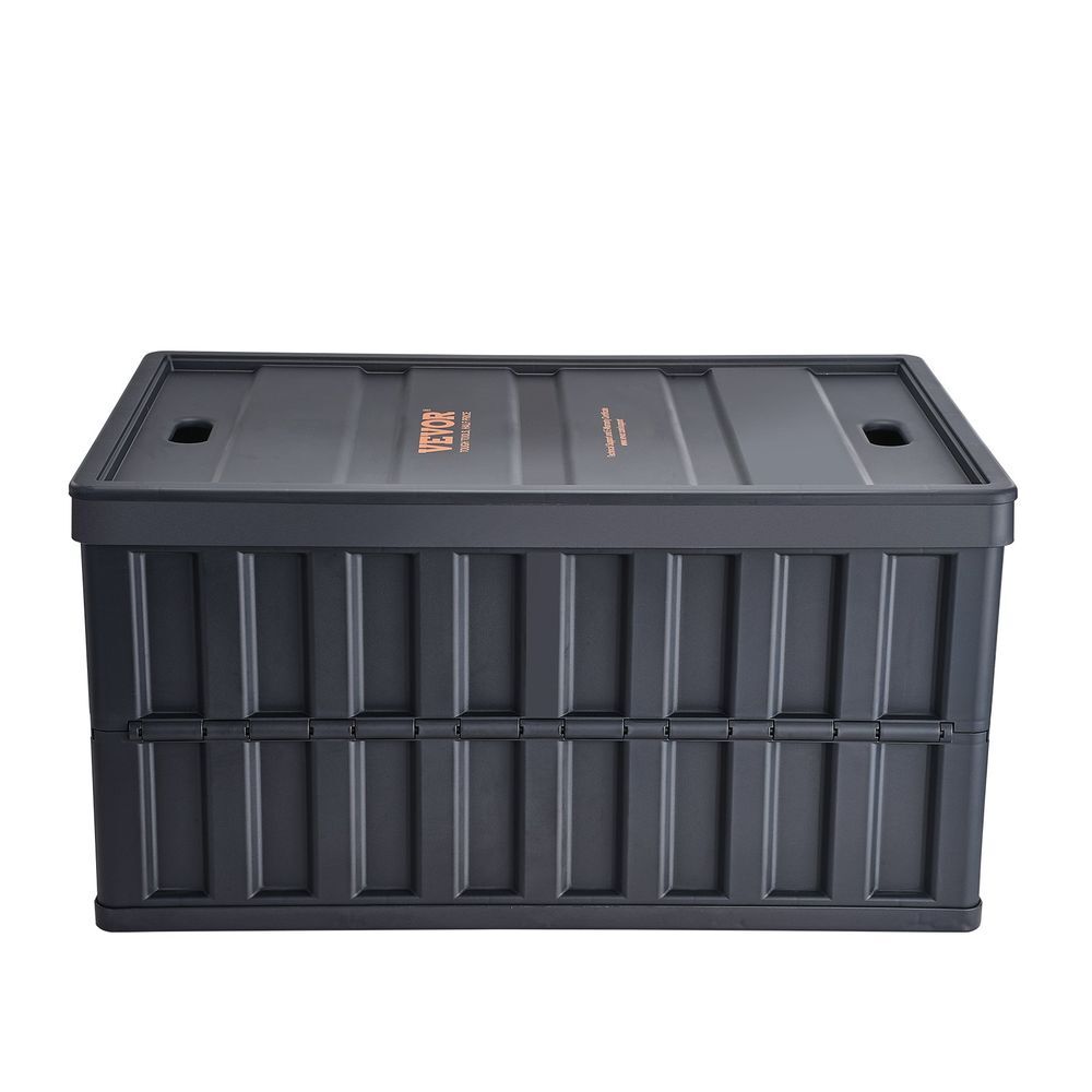 Storage Bins w/Lid 65L 3pcs Folding Plastic Stackable Utility Crates w/Handles