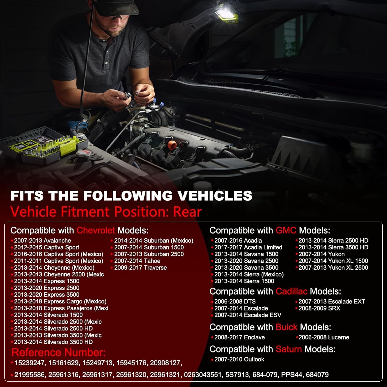 Backup Parking Assist Sensor Compatible with Chevy Avalanche Silverado Suburban,