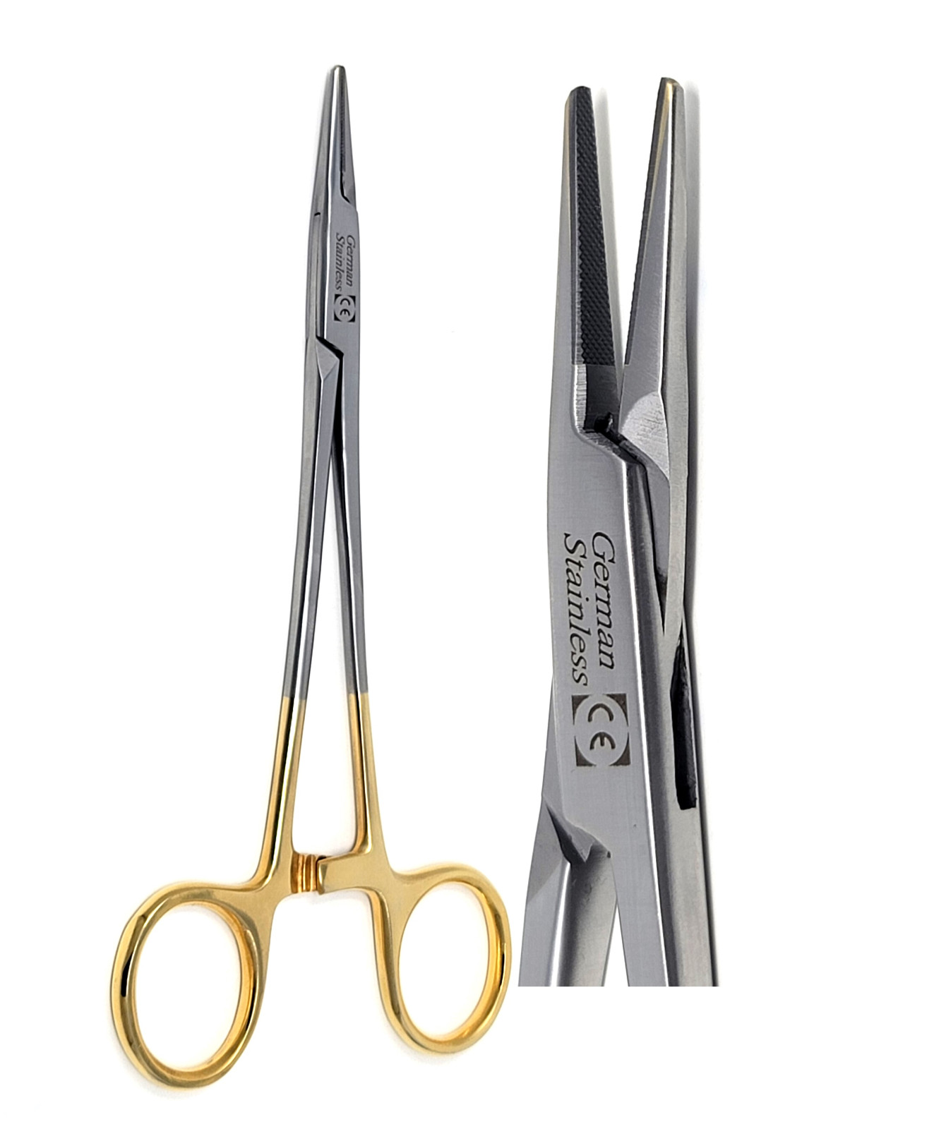New German T/C mayo Hegar Needle Holder Driver 6" With Tungsten Carbide Inserts
