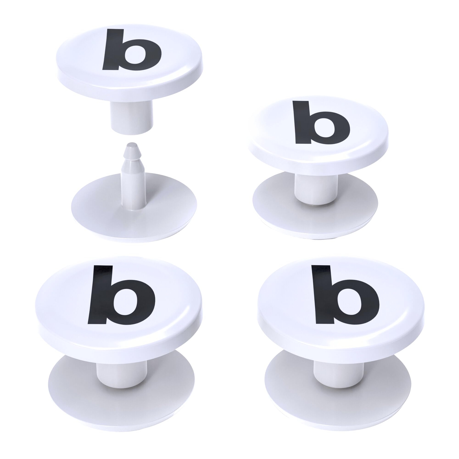 4-Pack Replacement Buttons with B for Bogg Bag Handle Strap Beach Tote Handles