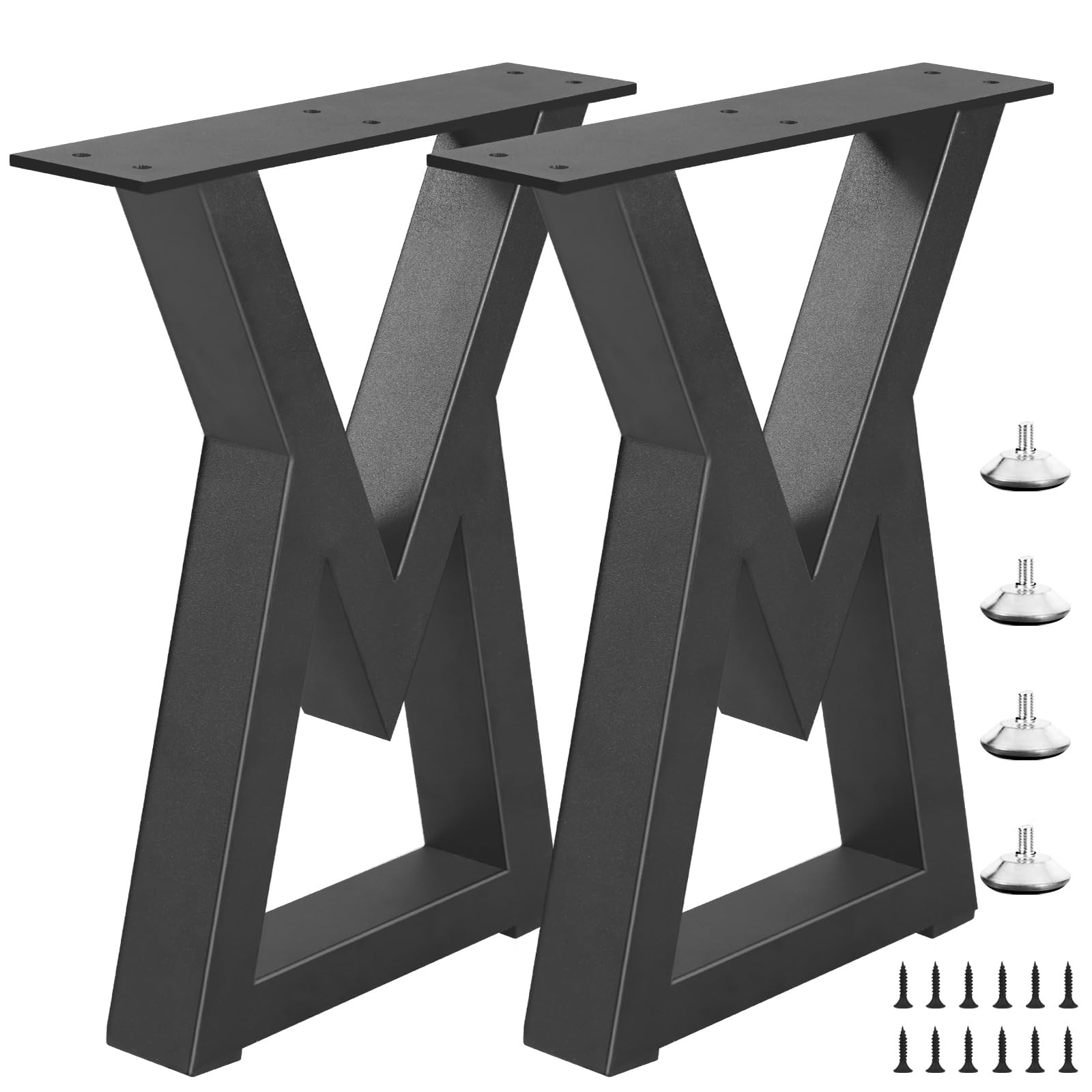 16 Inch Metal Bench Legs V Shape Iron DIY Black Coffee Table Desk Sofa 2 PCS