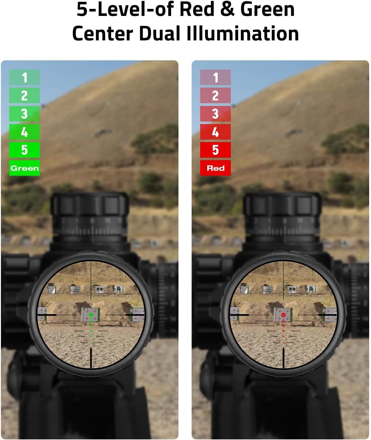Crossbow Scope, Red Green Illuminated Compact Crossbow Scopes for Hunting 20-...
