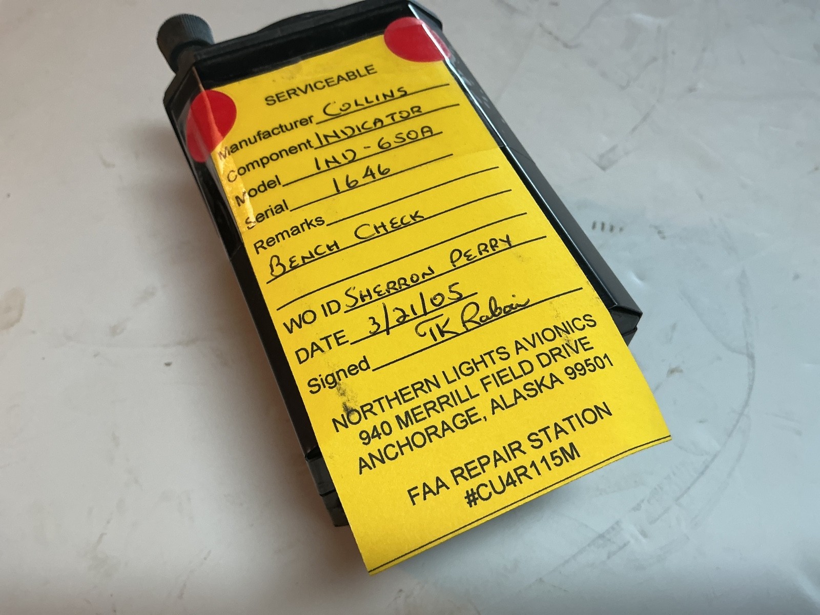 Collins IND-650A Indicator (yellow tagged)