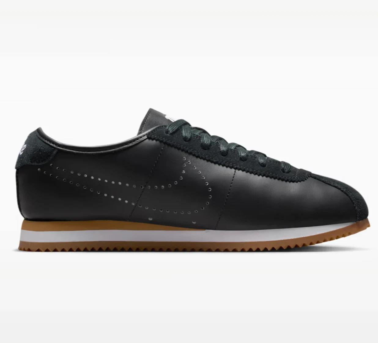 Nike Cortez Black Gum Leather Running Shoes HQ1841-002 Womens Size