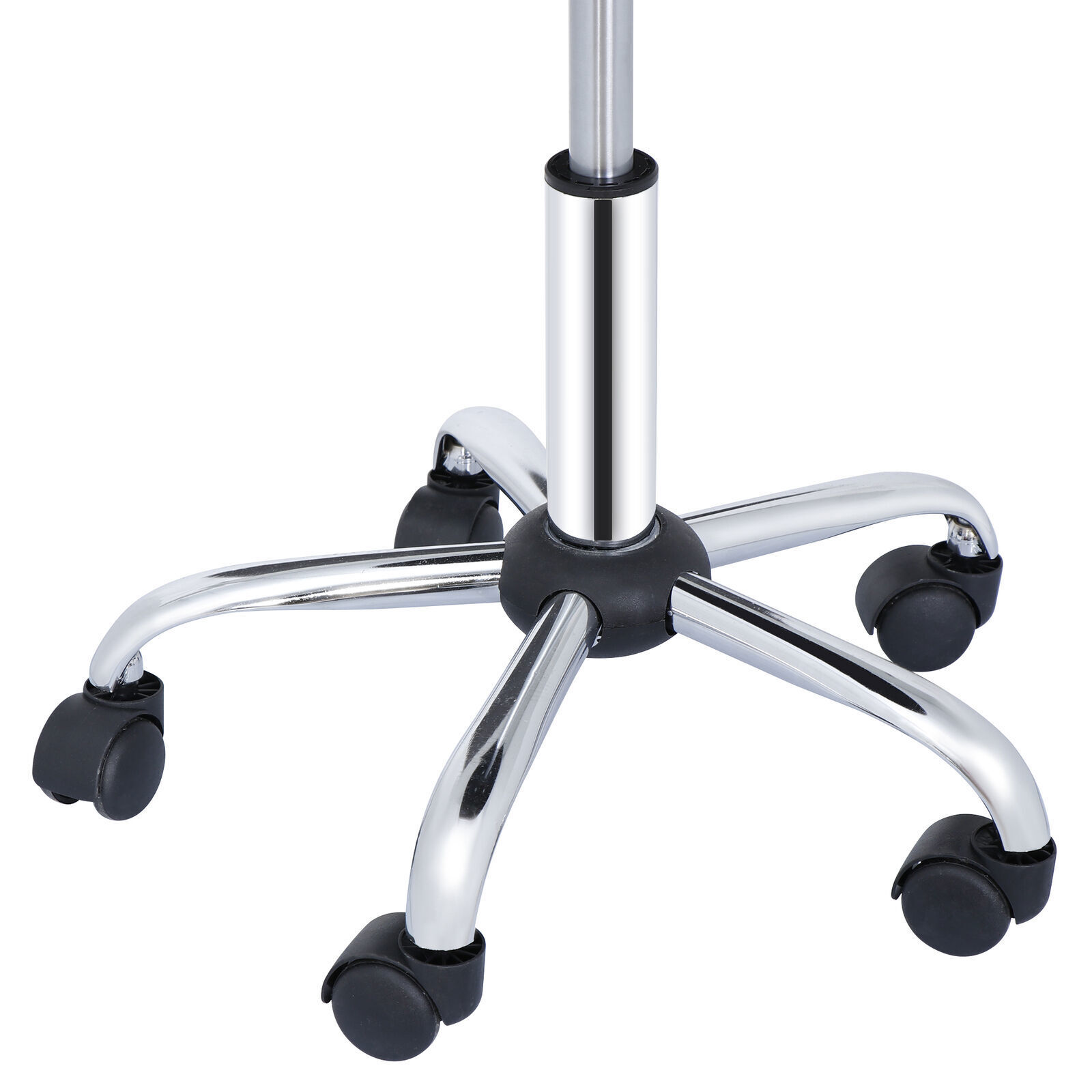 Adjustable Hydraulic Salon Spa Stool Backless 360 Rotation Metal Frame