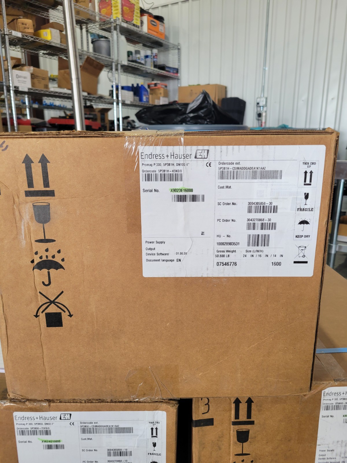 E+H Magnetic Flow Meter 4" 150#