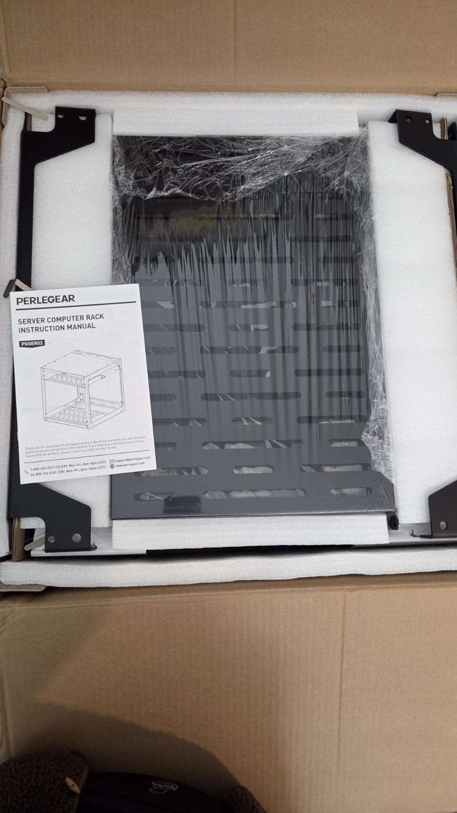 Perlegear 10U Open Frame Server Rack 19" Wall Mount AV NetworkEnclosure #2572EY2
