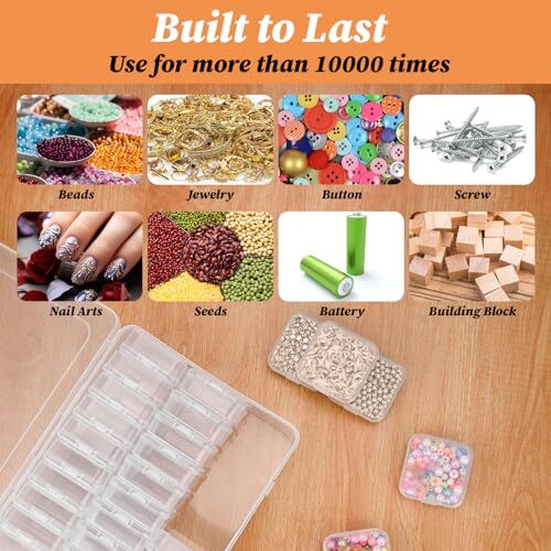 Bead Organizer Box, 3Pcs Small Bead Organizers and Storage Plastic Cases 1