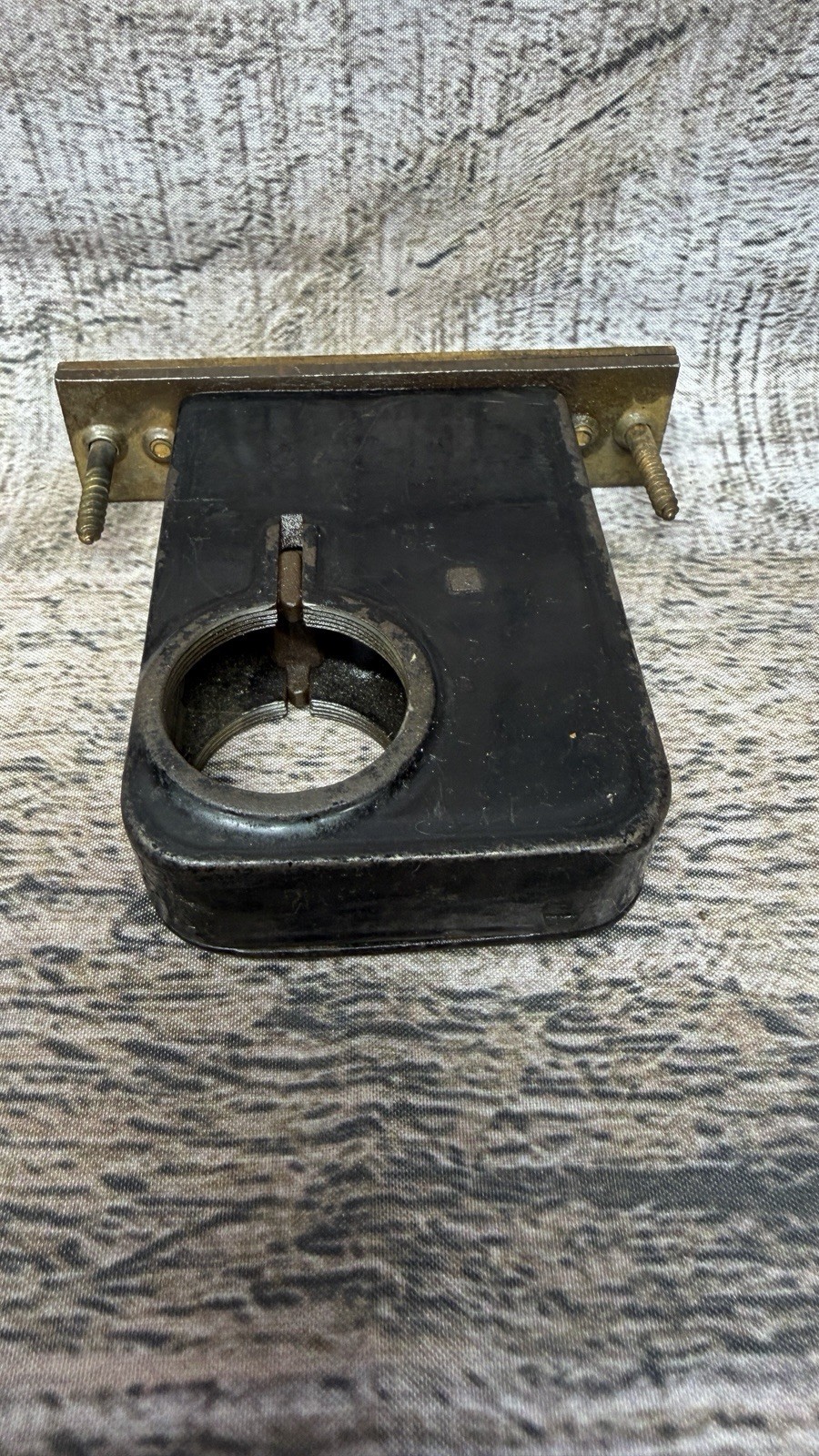 Vintage Yale Mortise Dead Bolt With Brass Faceplate