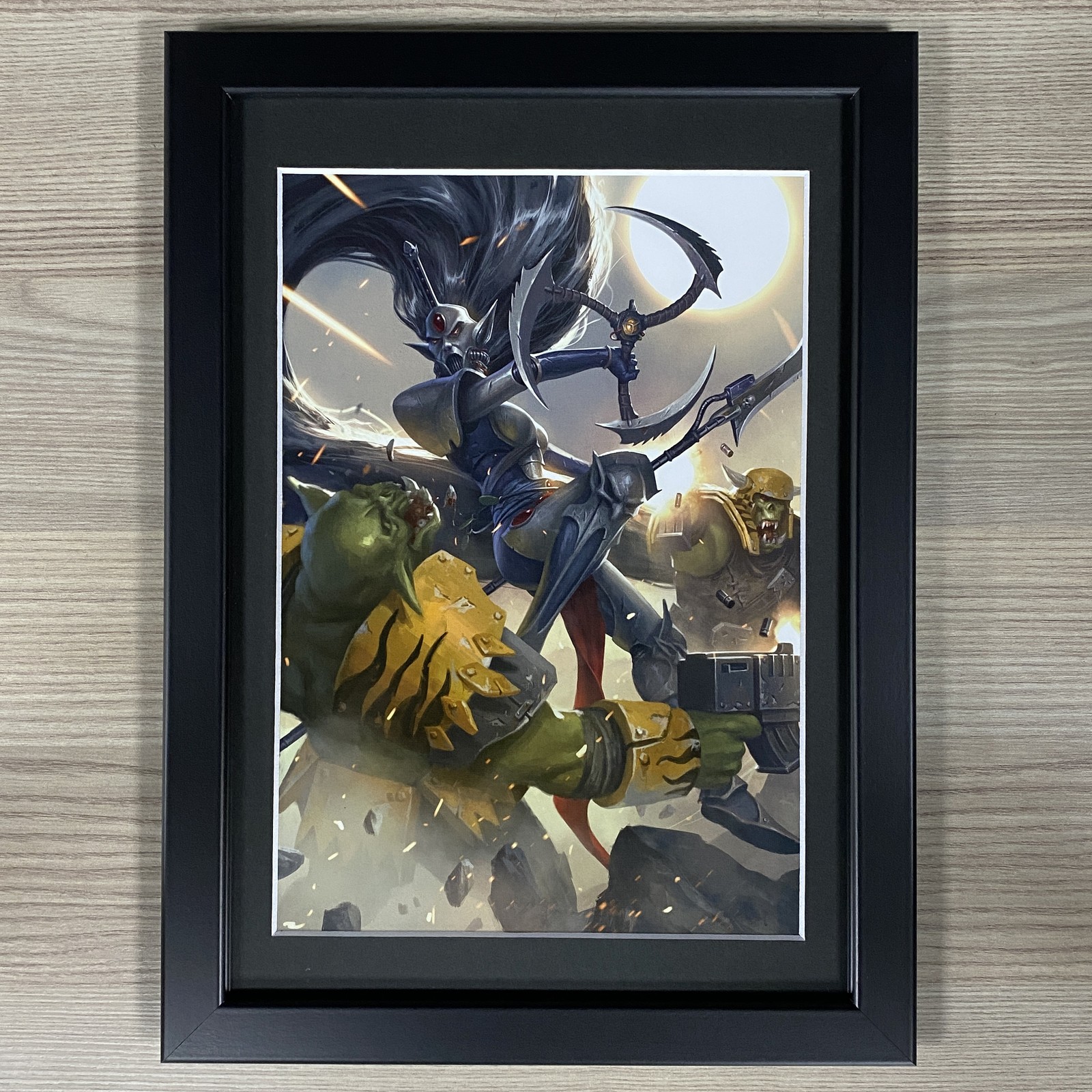 JAIN ZAR FRAMED ART THE STORM OF SILENCE ELDAR CRAFTWORLDS AELDARI WARHAMMER 40K