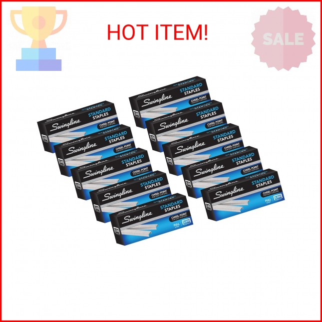 Swingline Staples, Standard Staples for Desktop Staplers, 1/4" Length, 210/Strip