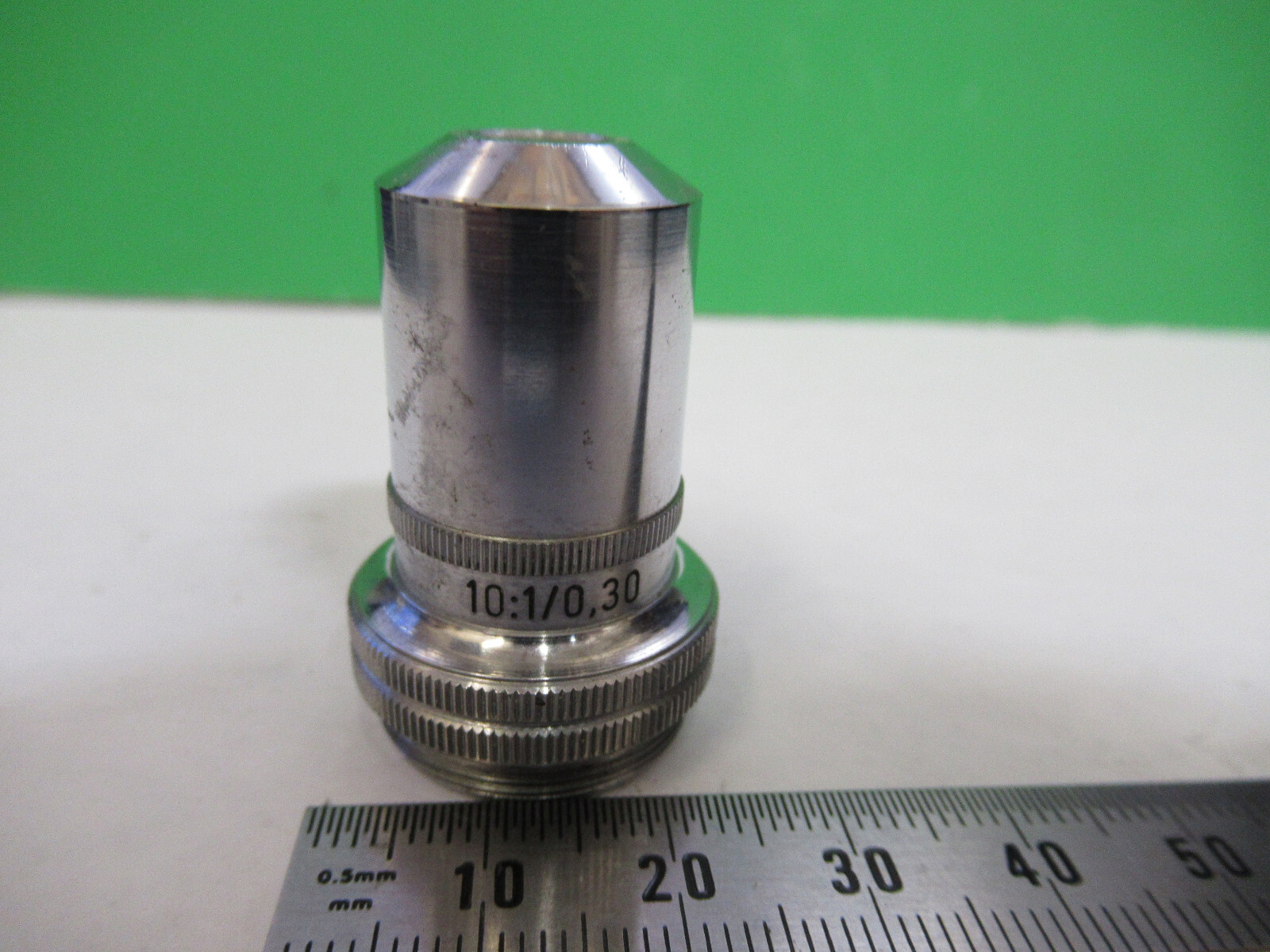ROLYN GERMANY 10X OBJECTIVE MICROSCOPE PART AS PICTURED X9-B-38