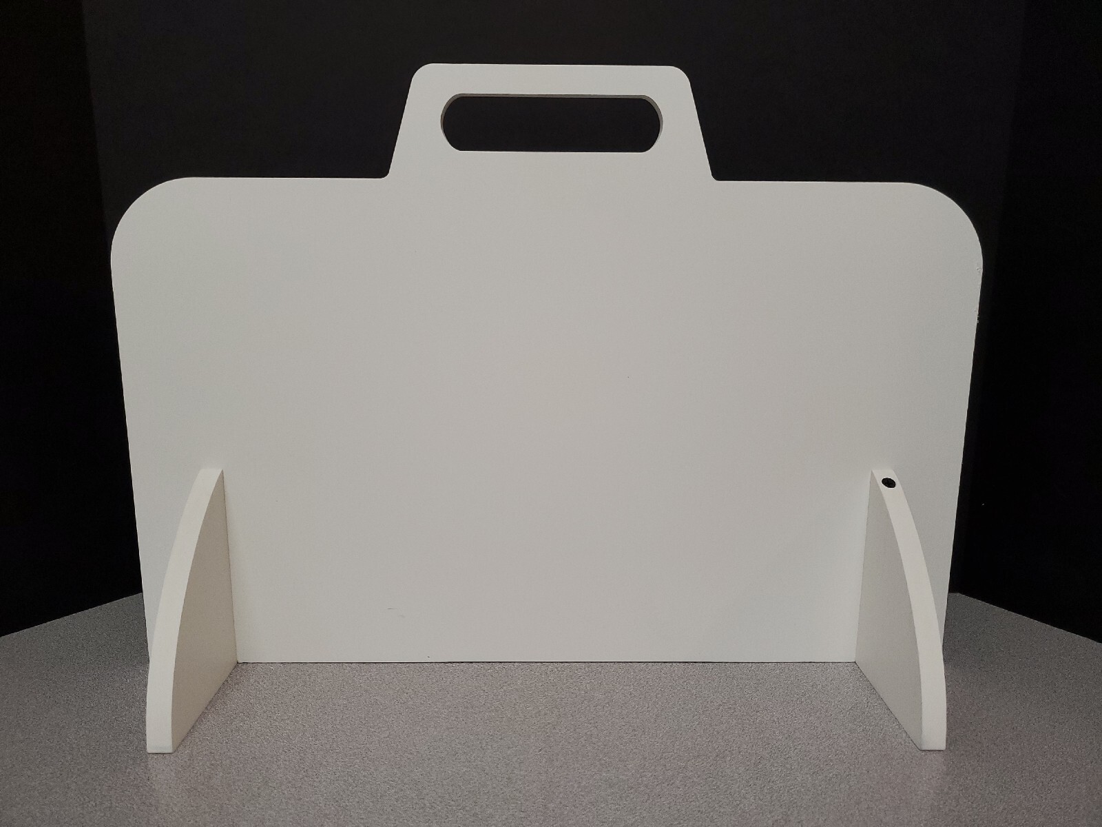 White Portable Sample Display Board for Trade Shows & Presentations 19.5"W