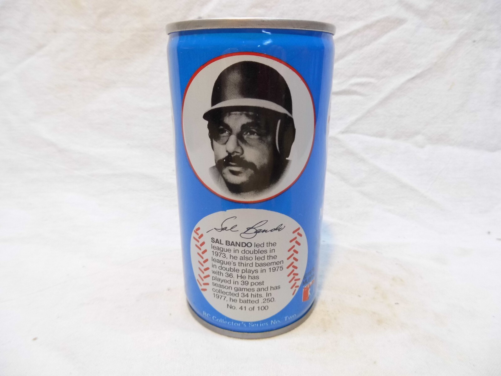 ROYAL CROWN RC COLA BASEBALL C/S SODA CAN~SAL BANDO #41/100
