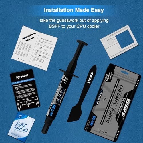 Thermal Paste CPU 1.8g for GPU IC Heatsinks Computer Non Conductive with Toolkit