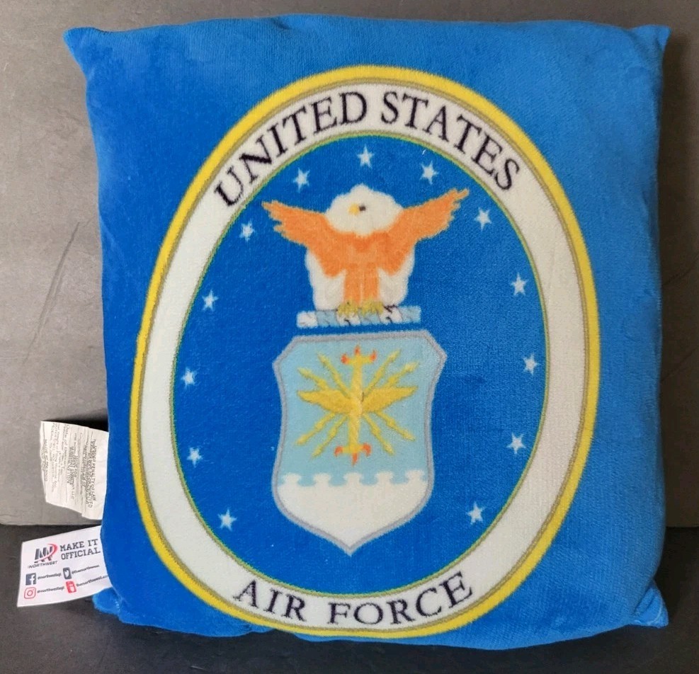 US Air Force Pillow Fleece 14" x 14" Blue