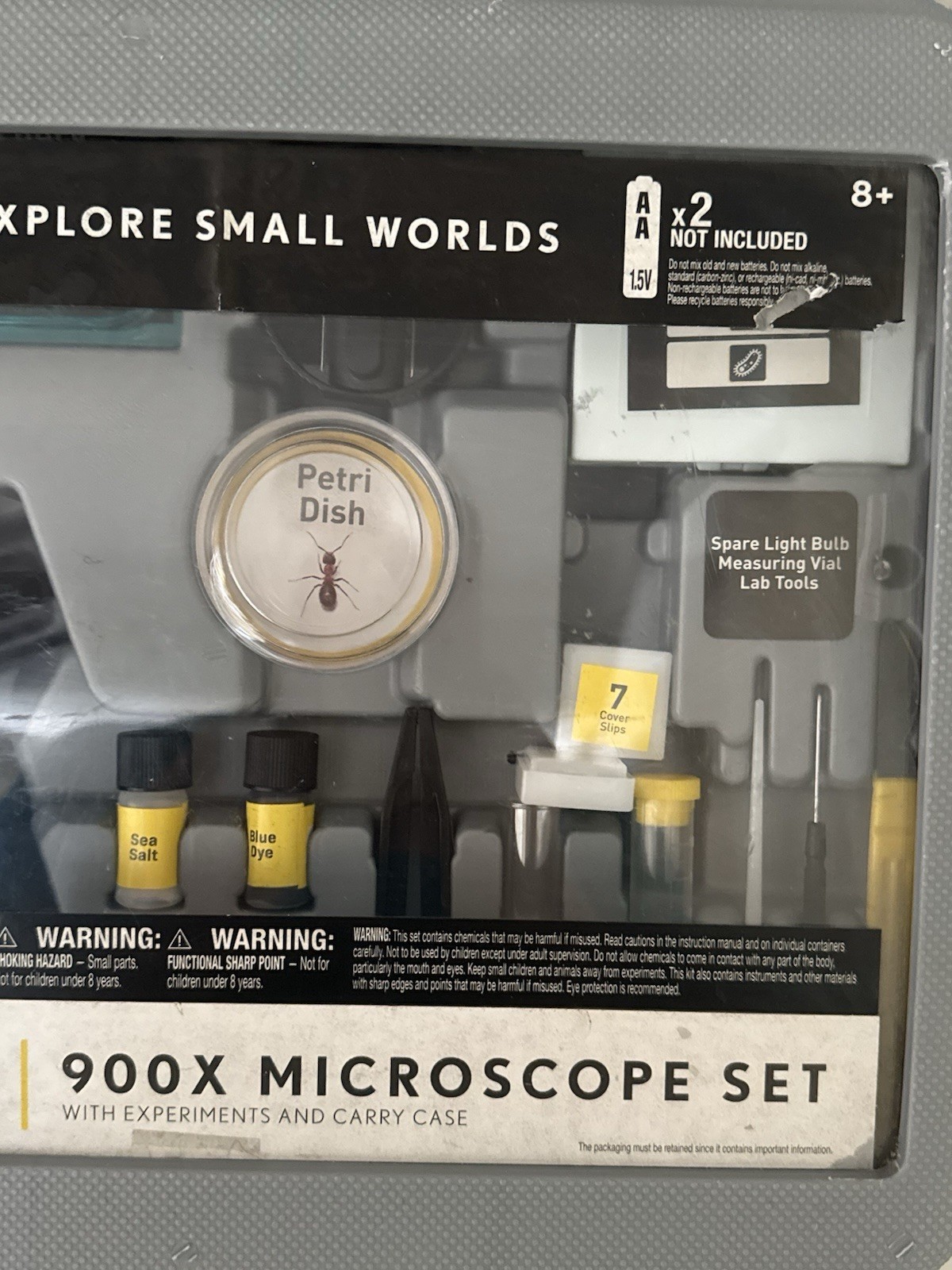 Explore Scientific National Geographic 900x Microscope w/Case NEW OPEN BOX
