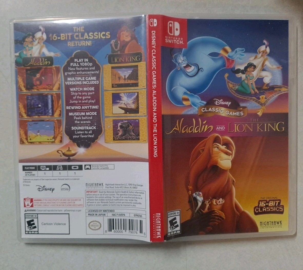 Disney Classic Games: Aladdin and the Lion King (Nintendo Switch) - No Game