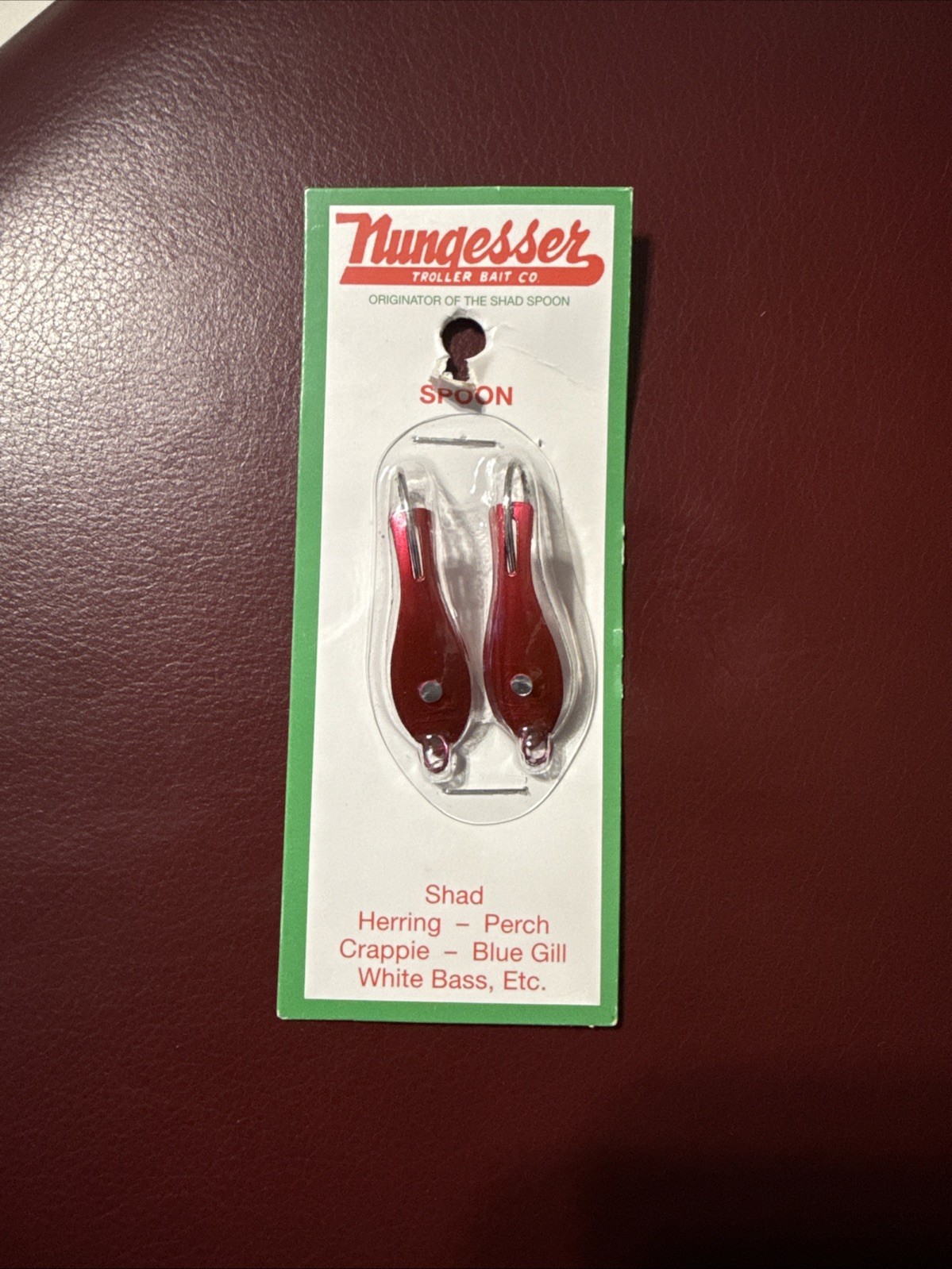 Nungesser Spoon Hook #000 - 30GLO-2RW 0324-0007 (2-Pack) for Shad Herring Perch