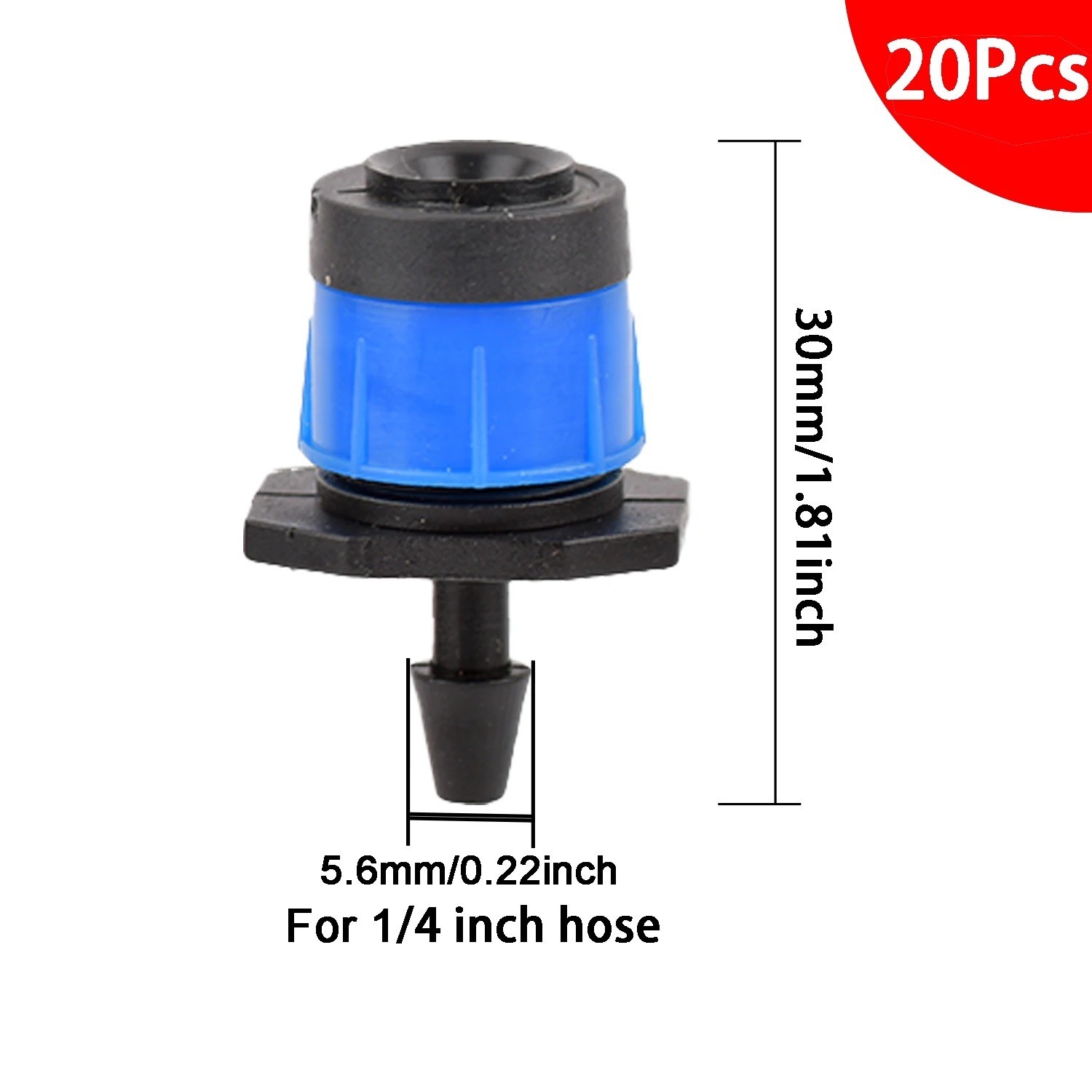 20PCS Adjustable 4/7mm Irrigation Dripper Micro Nozzle Garden Watering Kit