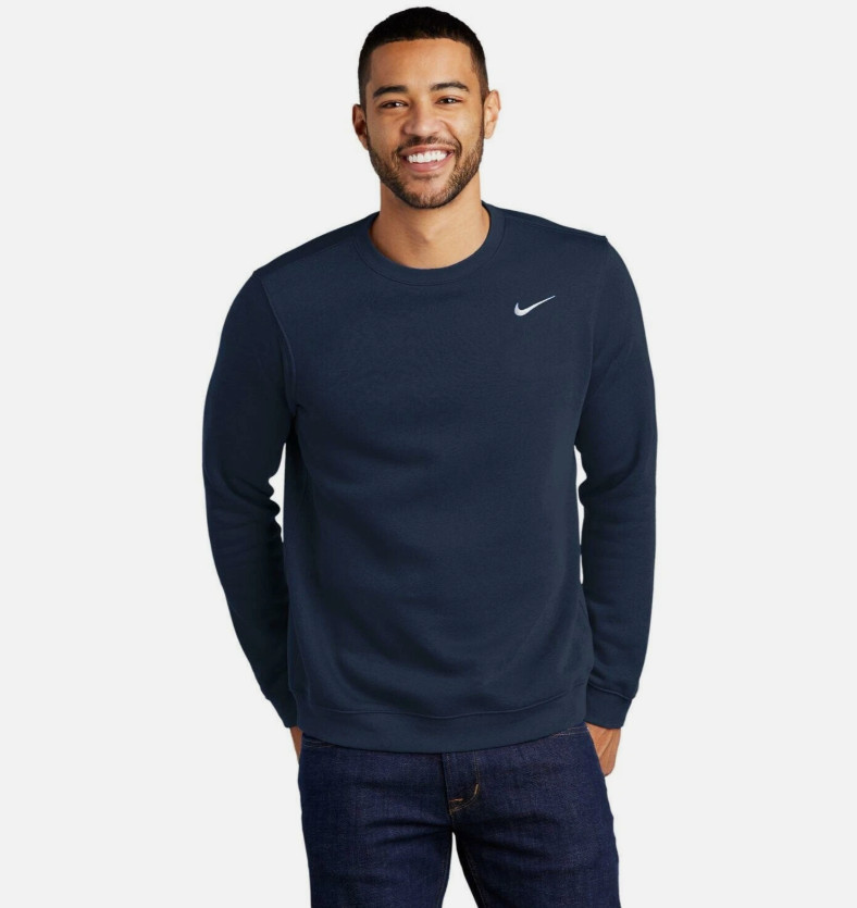 Nike Sportswear Club Long-Sleeve T-Shirt - Men's Medium Navy/White