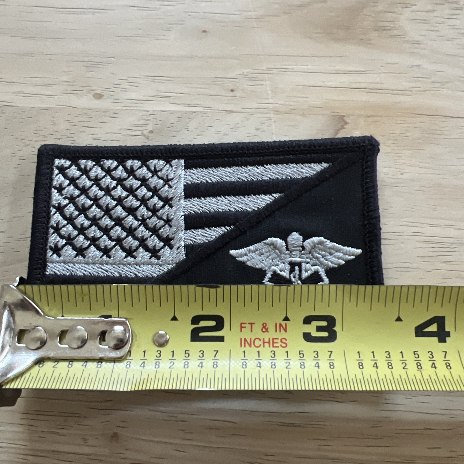 MEDIC EMT EMS USA FLAG Black TACTICAL COMBAT HOOK PATCH