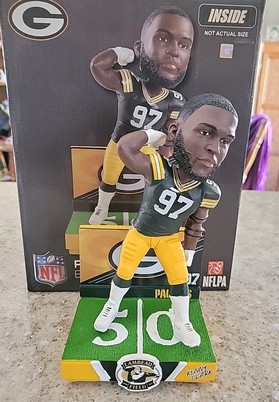 KENNY CLARK FOCO GREEN BAY PACKERS BOBBLEHEAD NIB /1,002 DALLAS COWBOYS