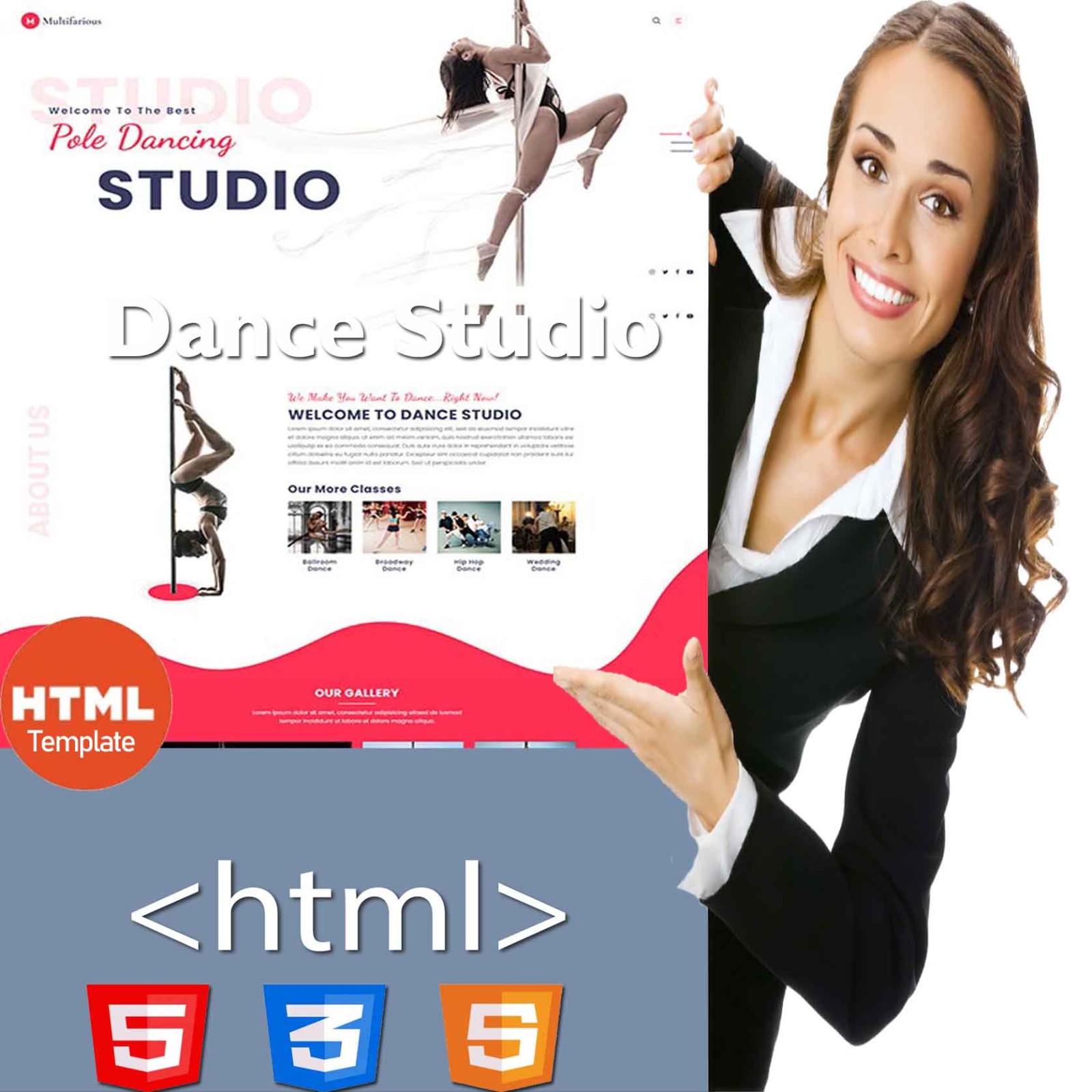Dancing Studio | Full HTML Website Template - Bootstrap Responsive website