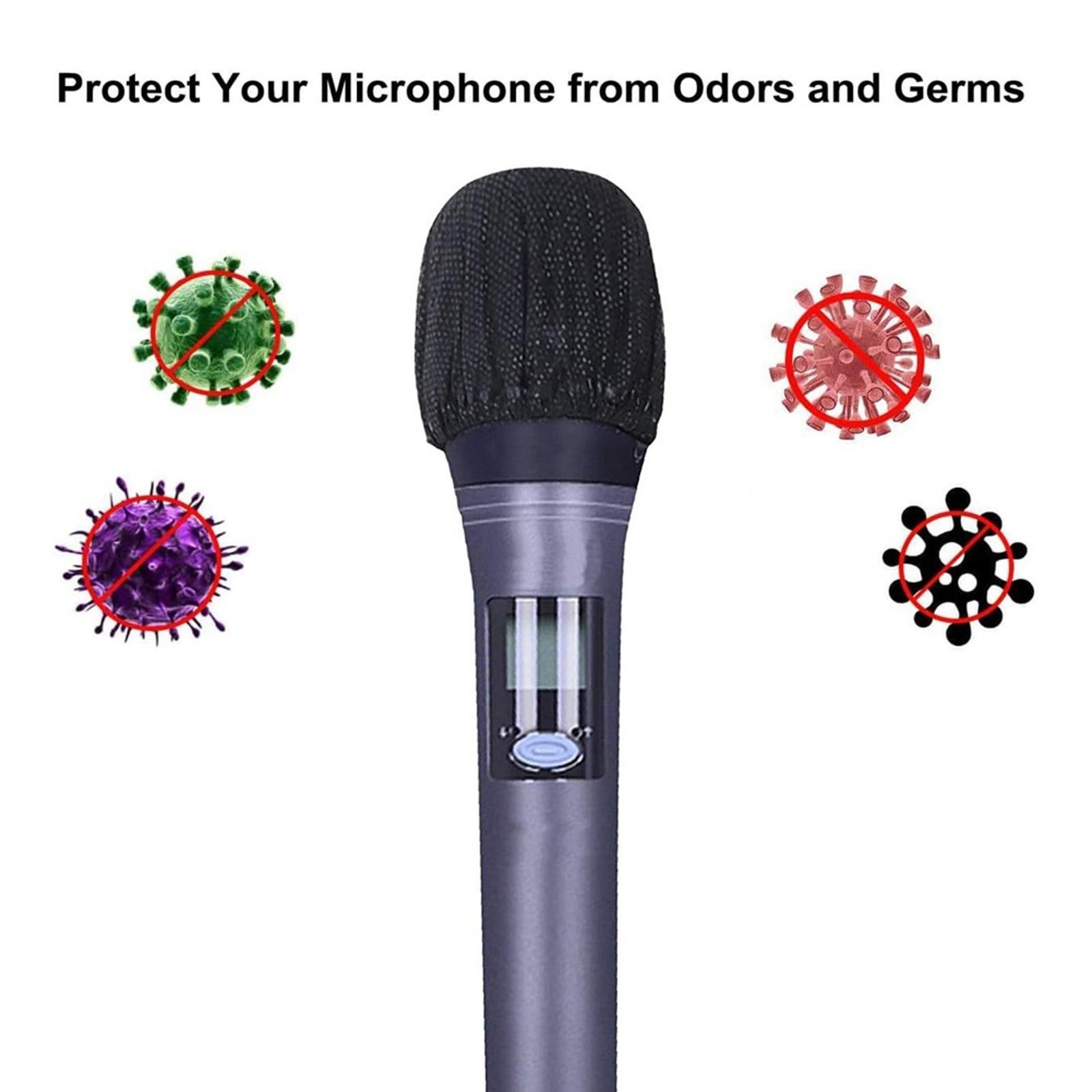 100Pack Microphone Pop Filter Hygiene Cover Odor Removal Disposable Mike Sponge