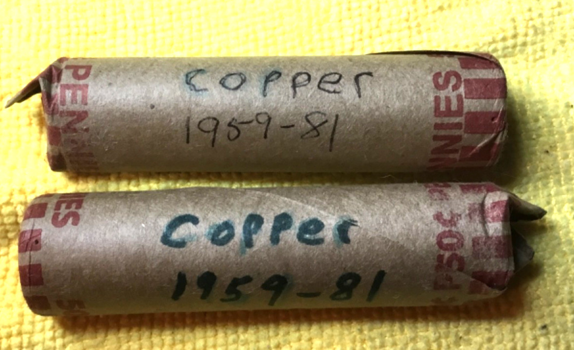 95% Copper Pennies - Lot of 100 Lincoln Memorial Cents 1959 - 1981